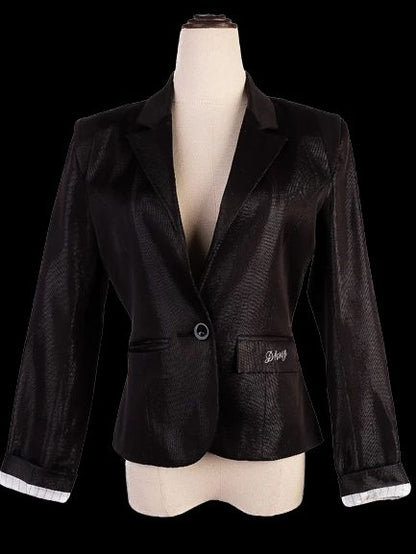 Excellent DKNY Kids Black Polyester Blazer Size 14