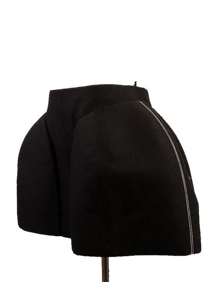 NEW Vera Wang Black Wool Structured Skirt Size S