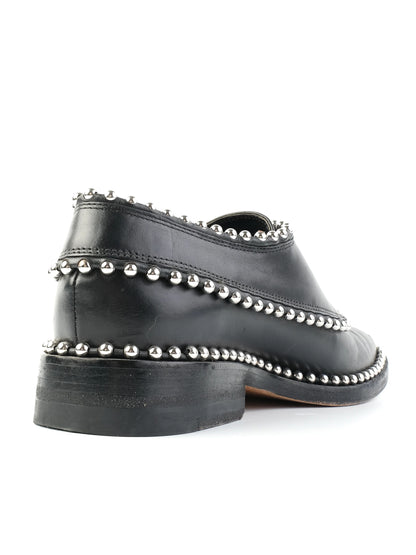 Excellent Alexander Wang Black Leather Shoes Size 39 with Silver Studs