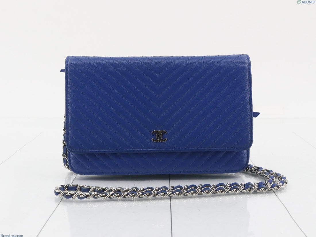 Chanel Coco Mark Chain Wallet, Calfskin Leather