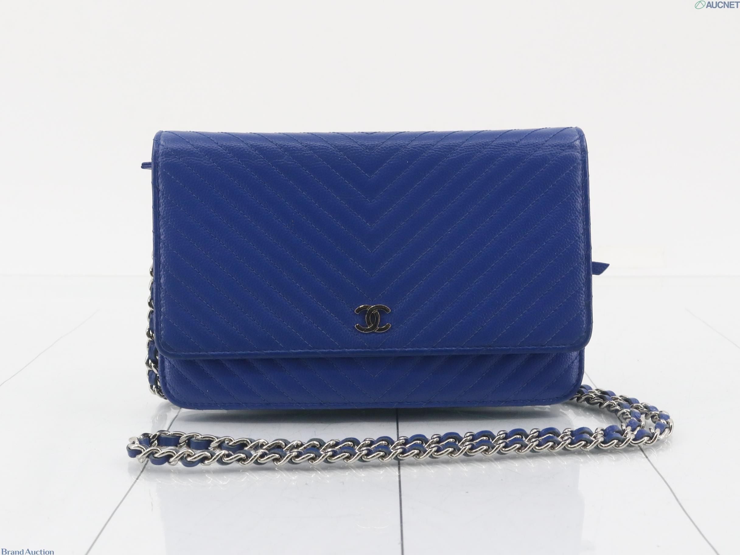 Chanel Coco Mark Chain Wallet, Calfskin Leather