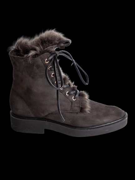 Good Stuart Weitzman Black Genuine Suede Lace-Up Boots Size 39