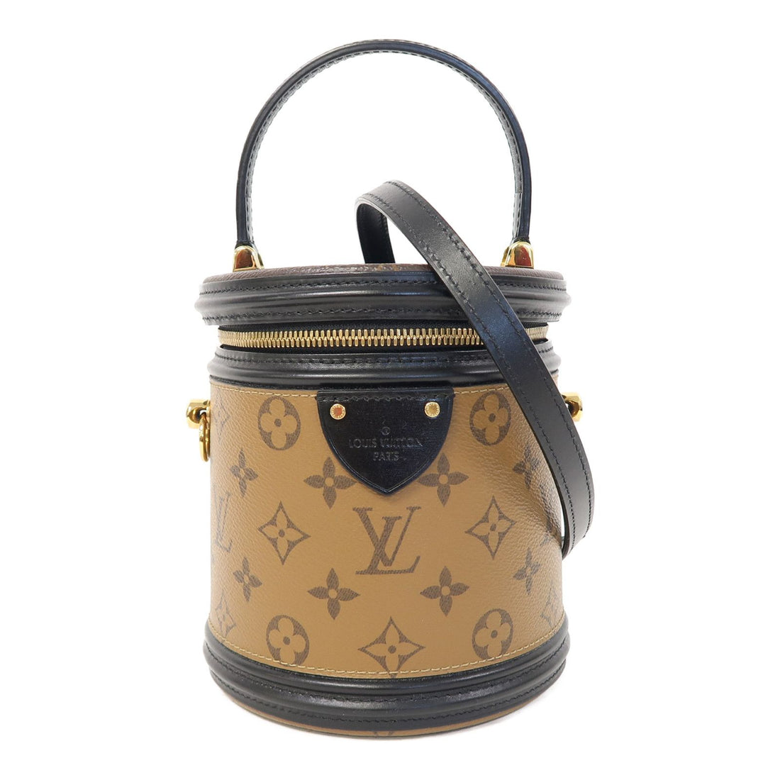 Louis Vuitton [special] [offer] Monogram Reverse Cannes Gold Buckle Hand-sewn Shoulder Bag Black Brown 2way Should