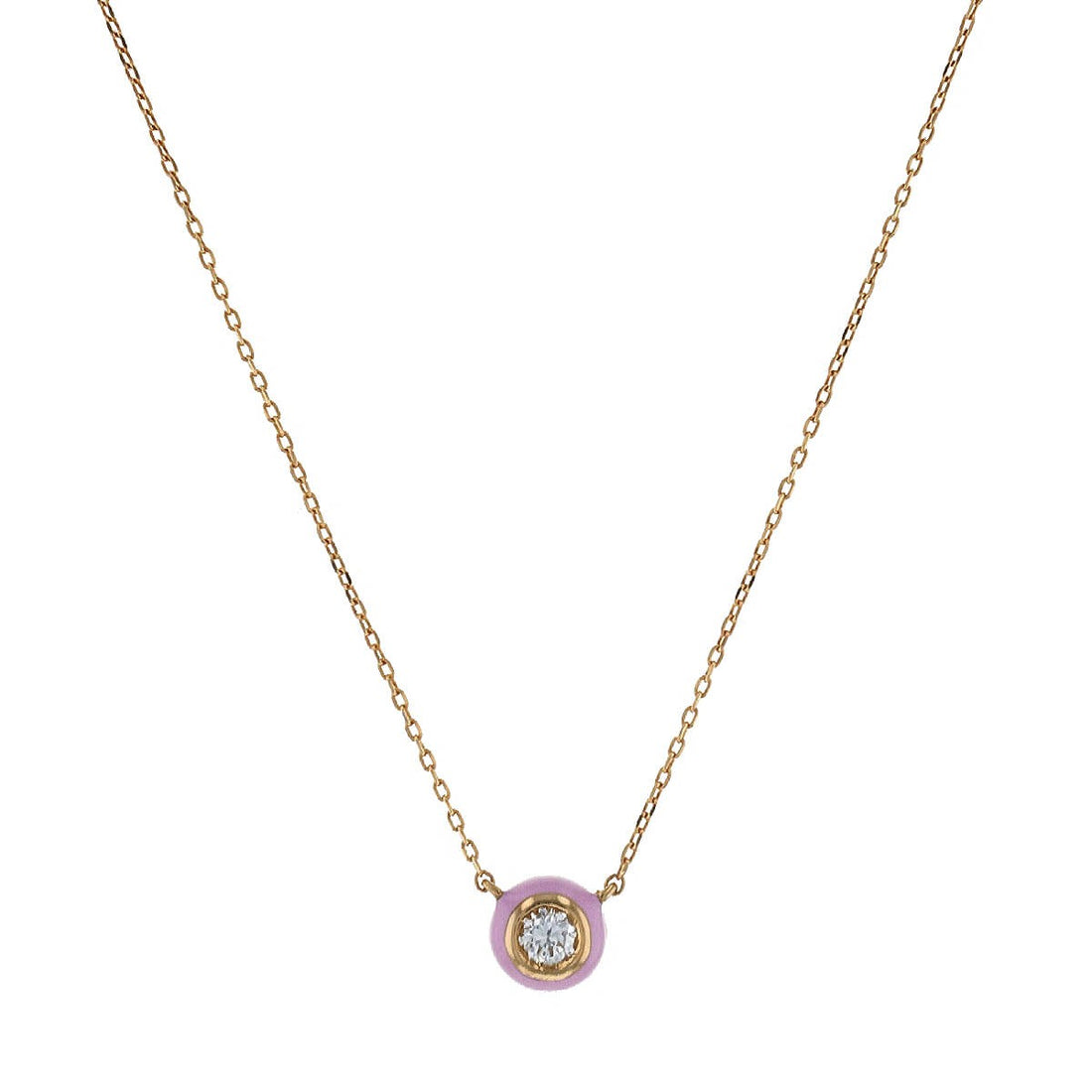 Enamel, diamond and gold necklace
