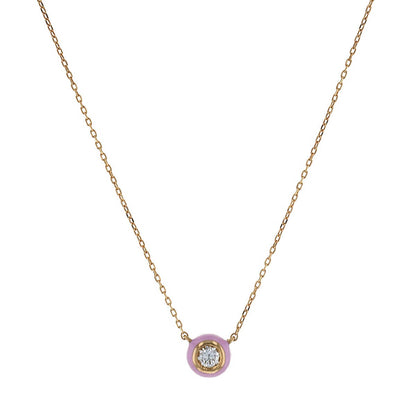 Enamel, diamond and gold necklace