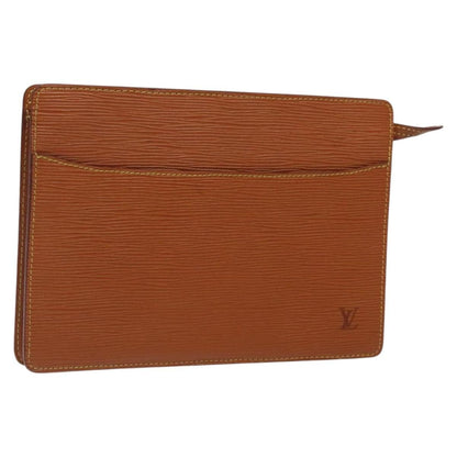 Louis Vuitton Epi Pochette Homme Clutch Bag Zipangu Gold M 52528 Lv Auth