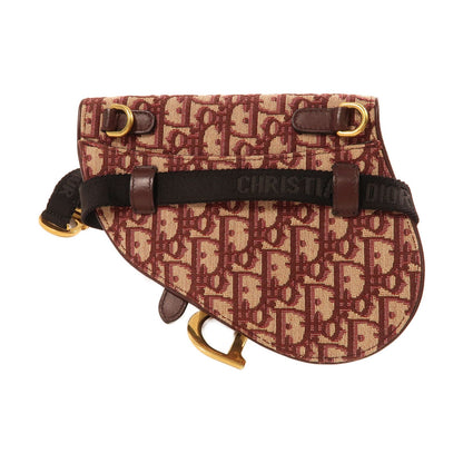 Dior Canvas Golden Waist Bag Red Waist Bag Body Bag Red Canvas Saddle Belt Bag