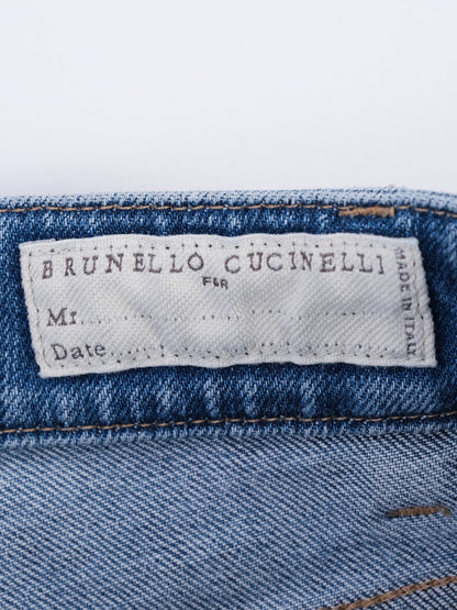 NEW Brunello Cucinelli Blue Cotton Jeans Women Size N/A