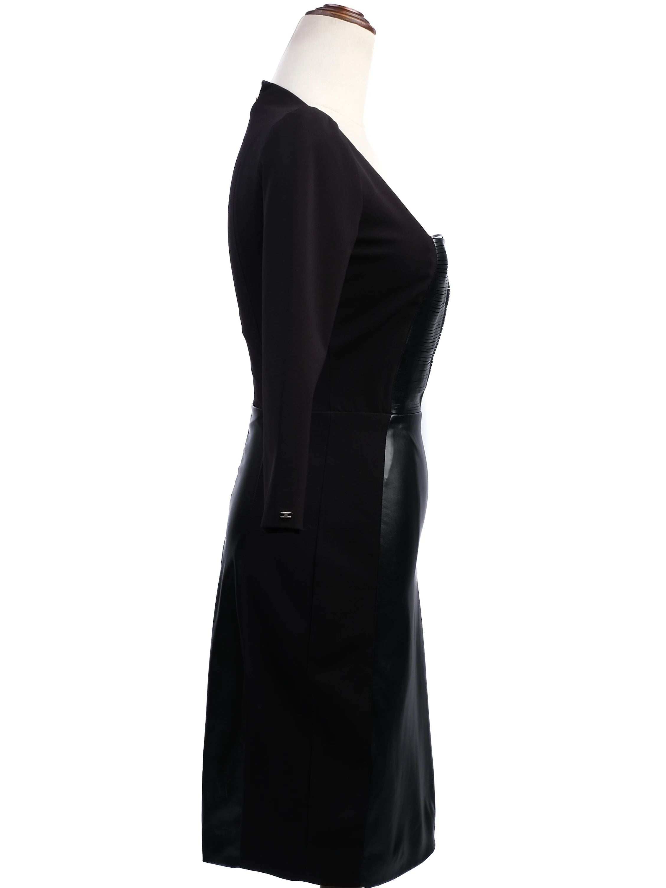 Excellent Elisabetta Franchi Black Bodycon Dress Size M