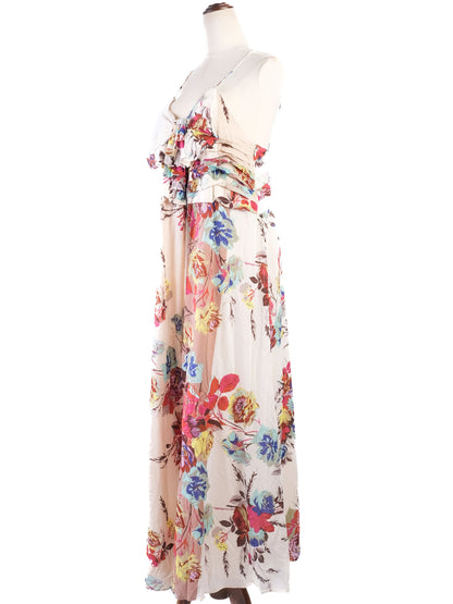 EXCELLENT Kenzo Floral Maxi Dress Size M Spaghetti Straps Cotton