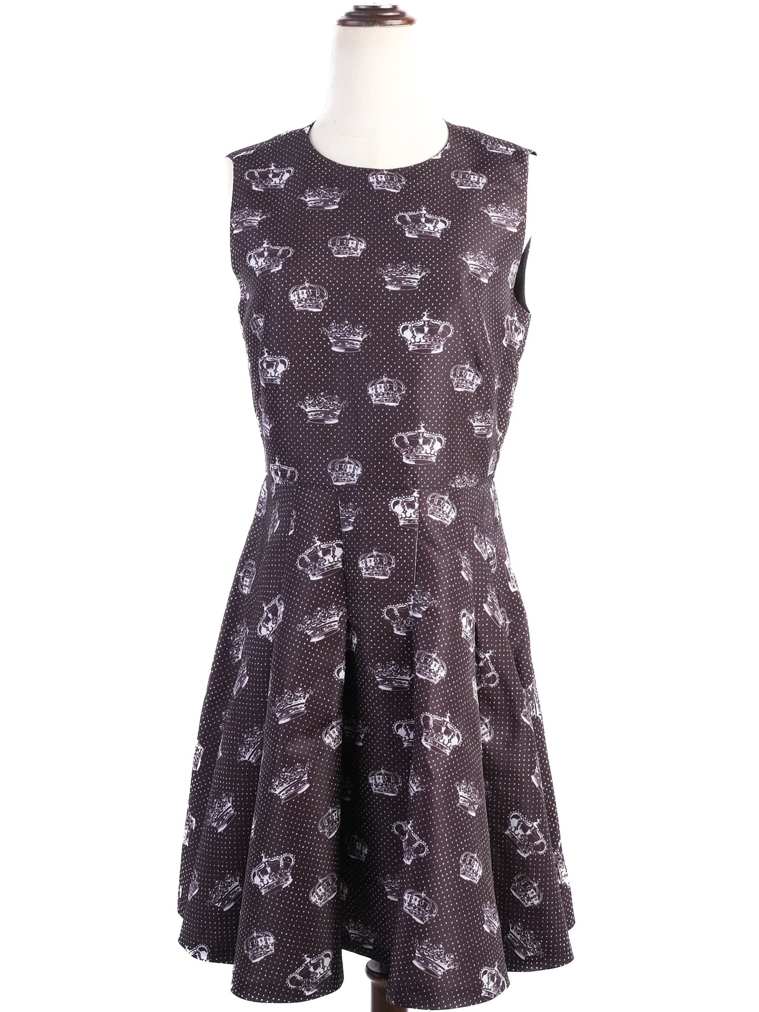 EXCELLENT Red Valentino Black Sleeveless Flared Dress Size L