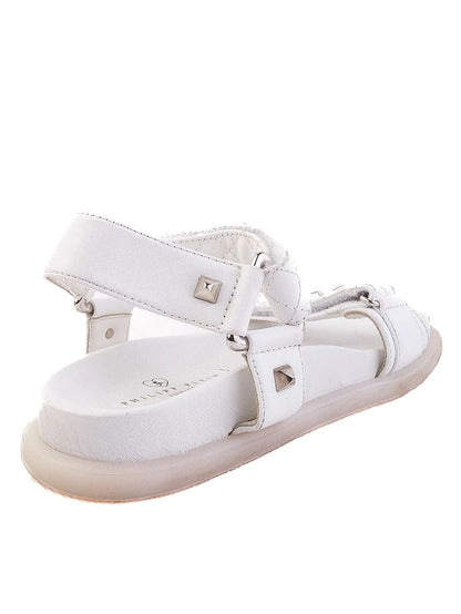 Excellent Philipp Plein Junior White Leather Sandals Size 31