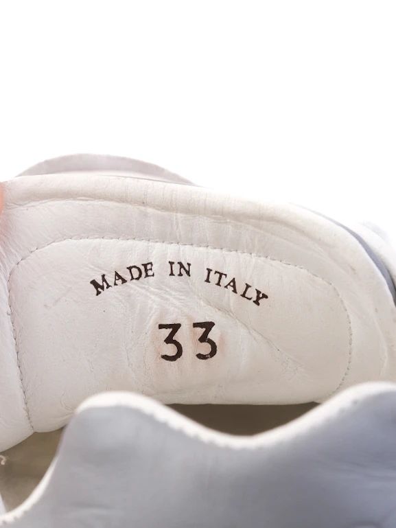 Loro Piana Gray Leather Sneakers for Kids Size 33 Excellent Condition