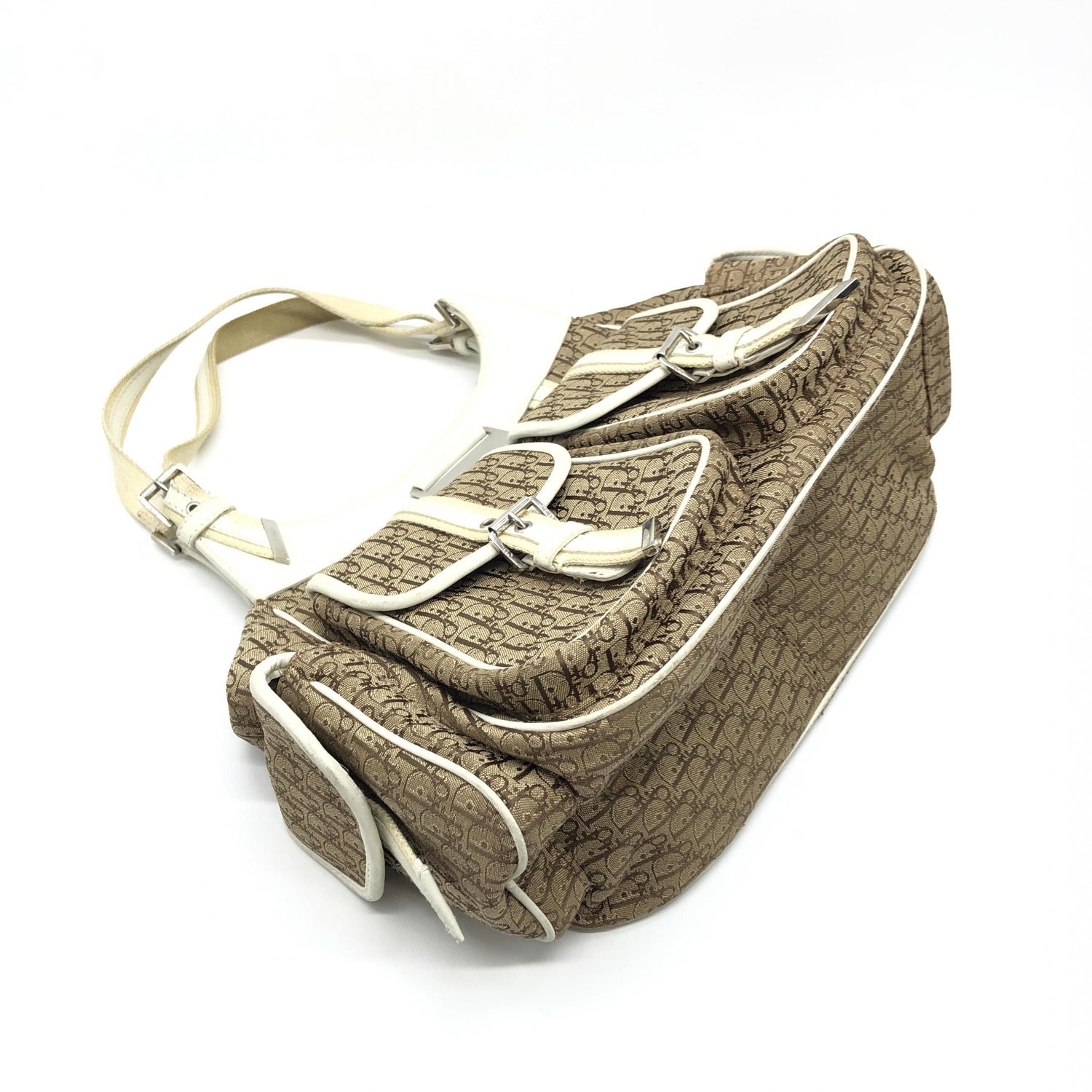 Dior Trotter Monogram Canvas Shoulder Bag