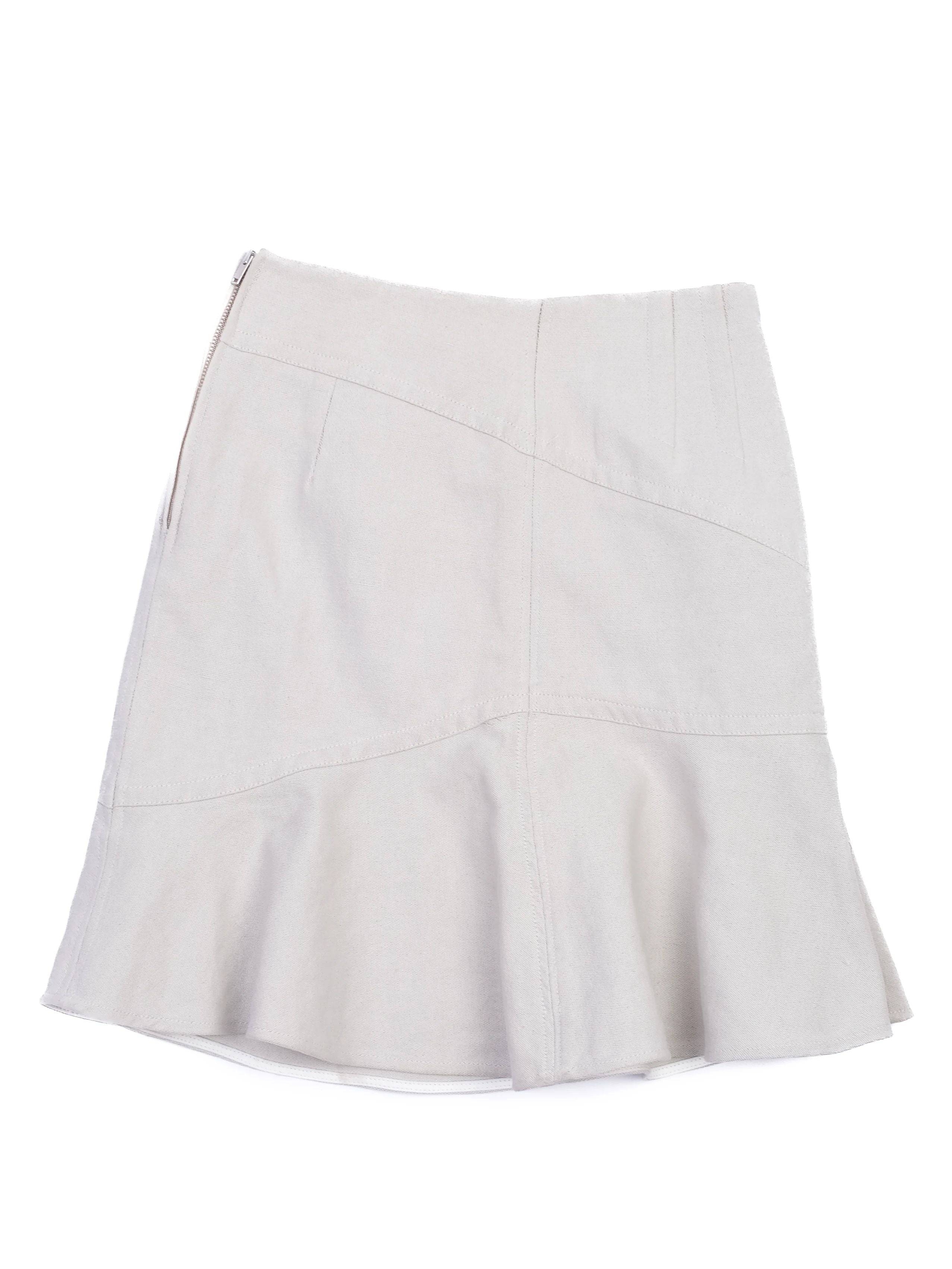 Excellent Isabel Marant White Flared Hem Skirt Size S