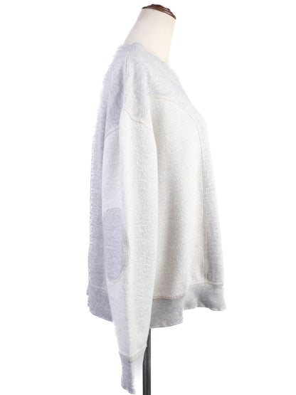Excellent Stella McCartney Gray Cotton Sweater with Floral Detail