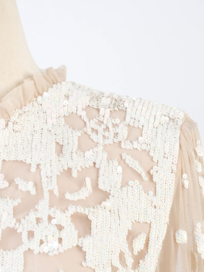 Excellent needle&amp;thread White Floral Lace Dress Size M