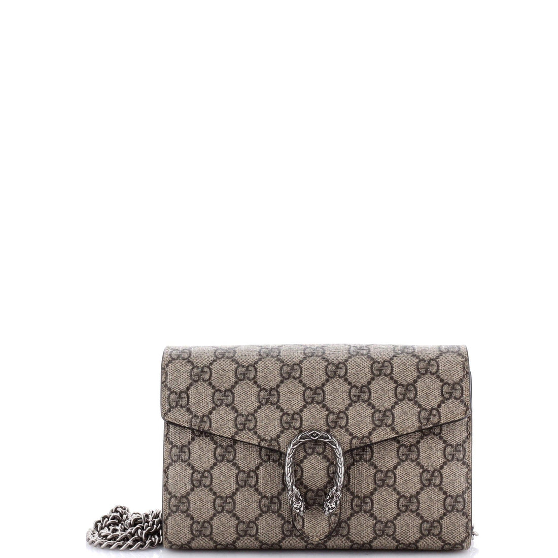 Gucci Dionysus Chain Wallet Gg Coated Canvas Small