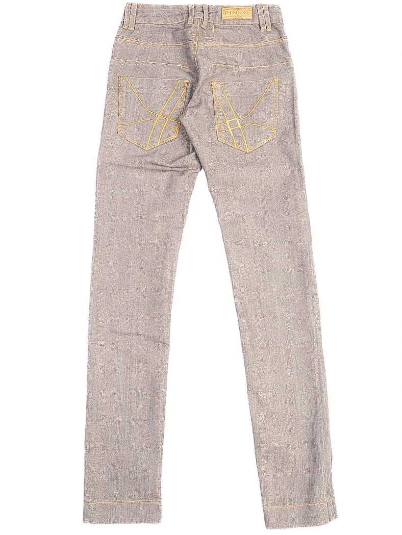 Excellent Pinko Gray Cotton Jeans Size S with Unique Pocket Design