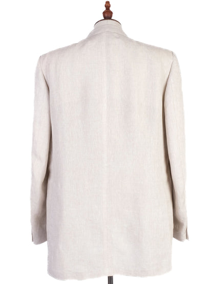 Excellent Patrick Hellman White Linen Blazer Size XXL for Men