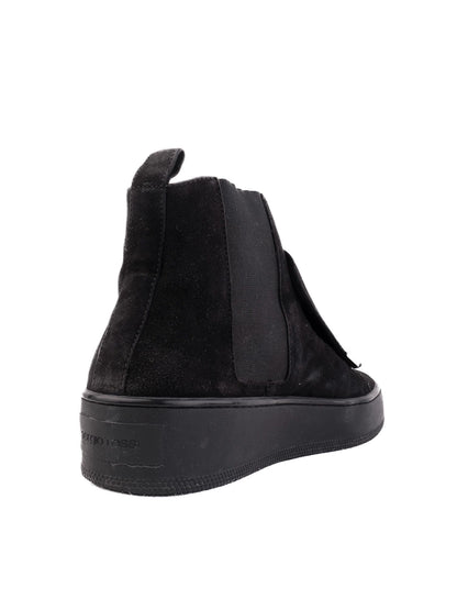 Good Sergio Rossi Black Suede Ankle Boots Size 36 with Metallic Detail