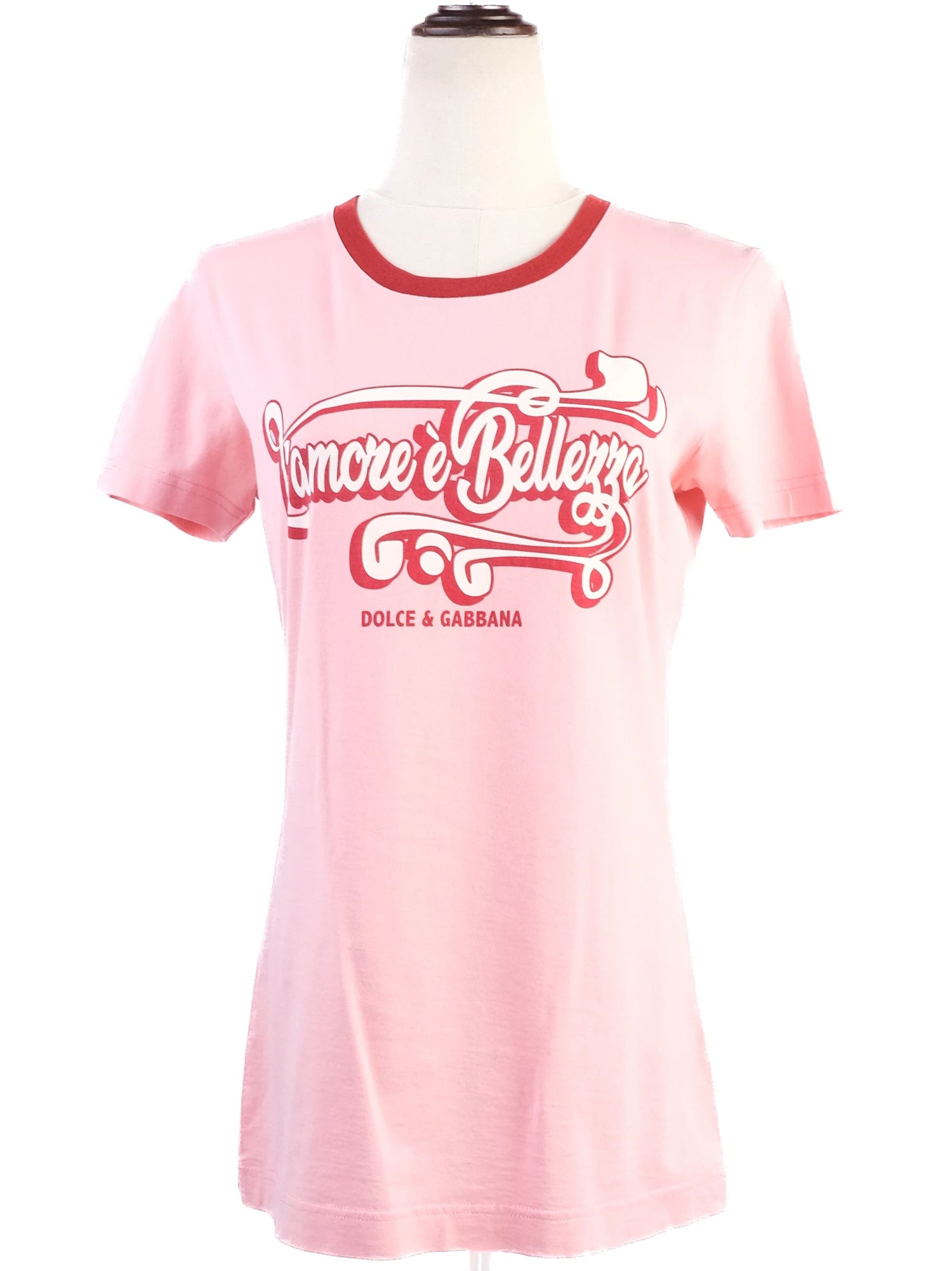 Excellent Dolce Gabbana Pink Cotton T-Shirt LÕamore � Bellezza