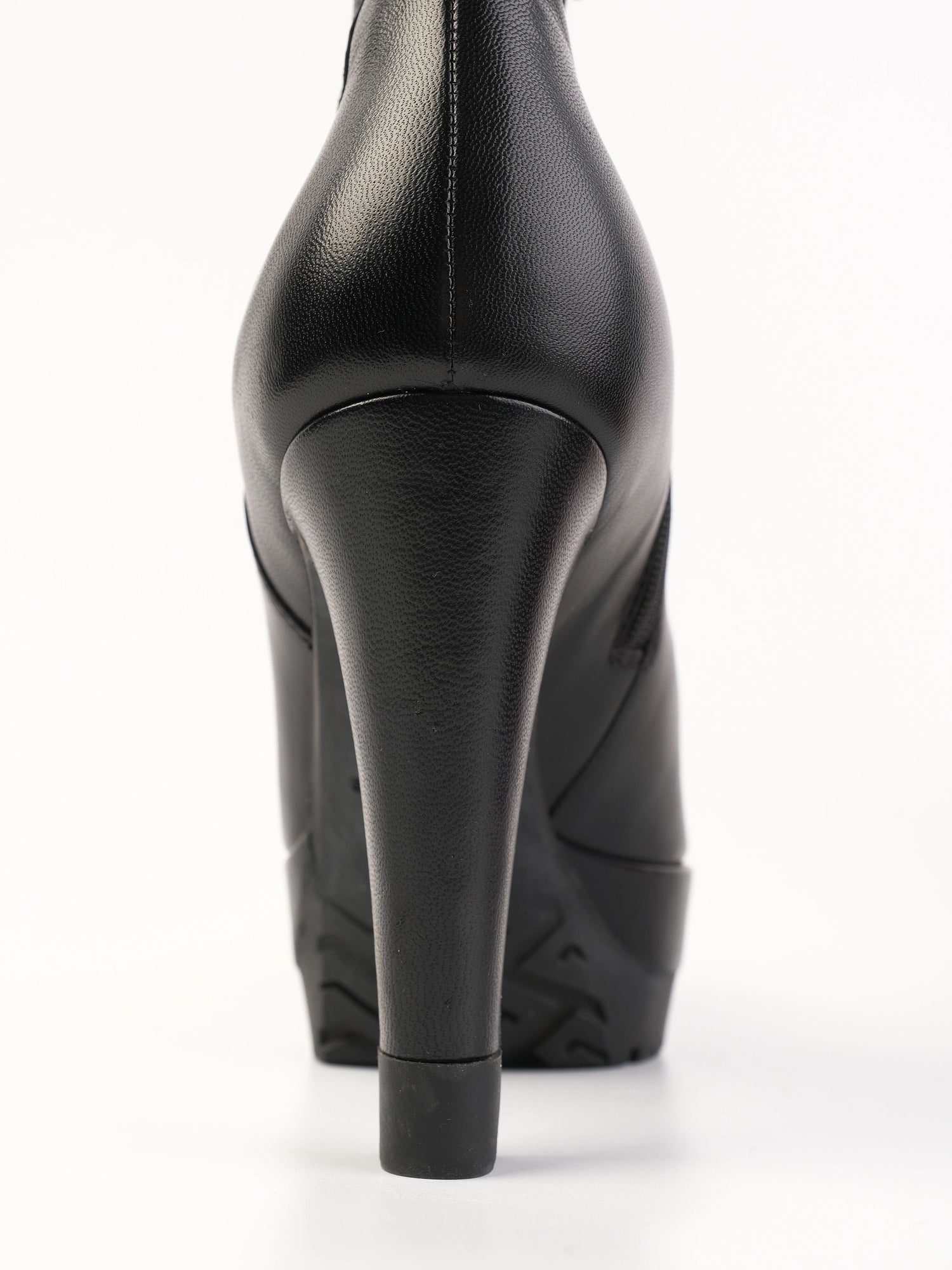 Excellent Sergio Rossi Black Leather High-Heeled Ankle Boots Size 38.5