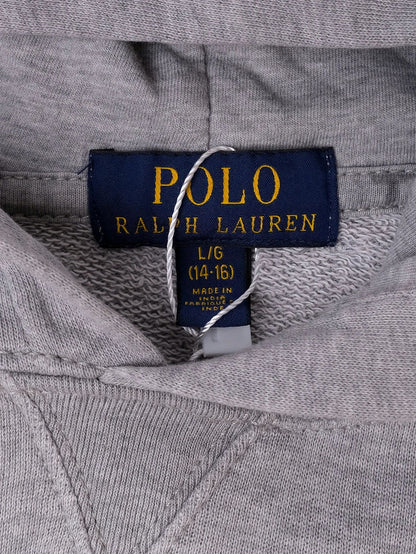 Excellent Polo Ralph Lauren Gray Hoodie Kids Size 15 with Graphics