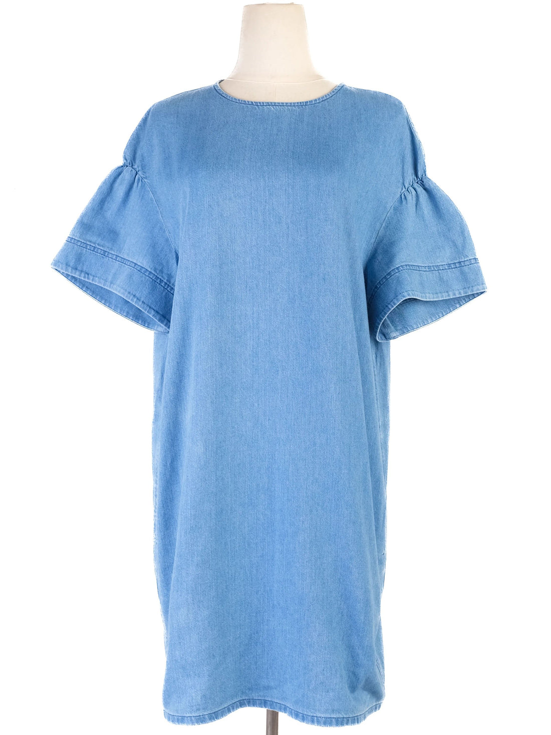 Excellent Cos Light Blue Denim Dress Size L Cotton Natural