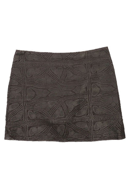Excellent Alice+Olivia Black Textured Skirt Size M