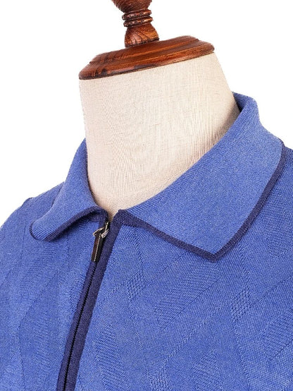 Dalmine Excellent Condition Blue Silk Sweater Size L