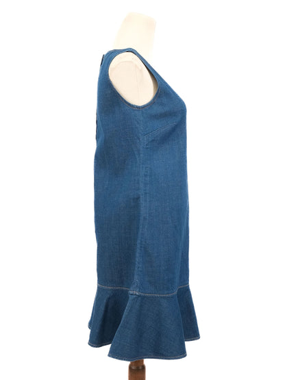 Excellent Dolce Gabbana Sleeveless Denim Dress Blue Size M
