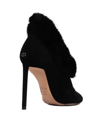 Excellent Dior Black Leather High-Heeled Shoes Size 38.5