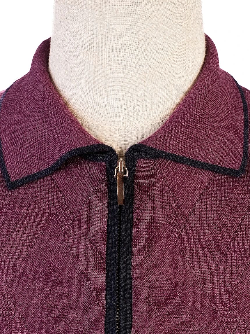 Dalmine Excellent Condition Purple Wool Sweater Size L