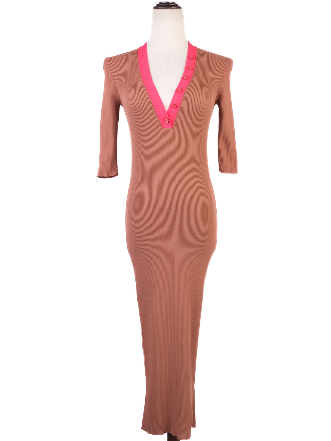 Excellent Elisabetta Franchi Orange Long Sleeve Dress Size M