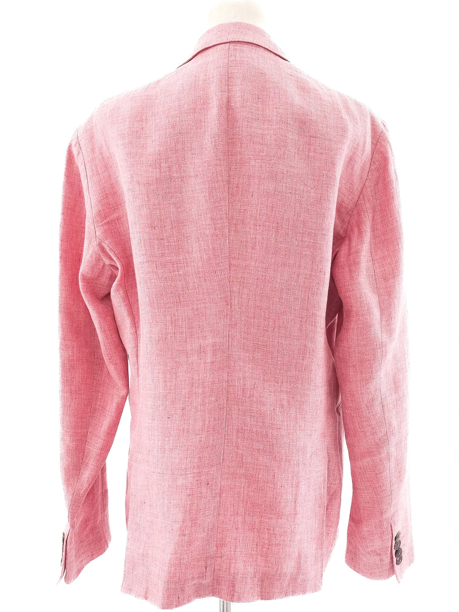 Excellent Emporio Armani Pink Blazer Size L Textured Fabric