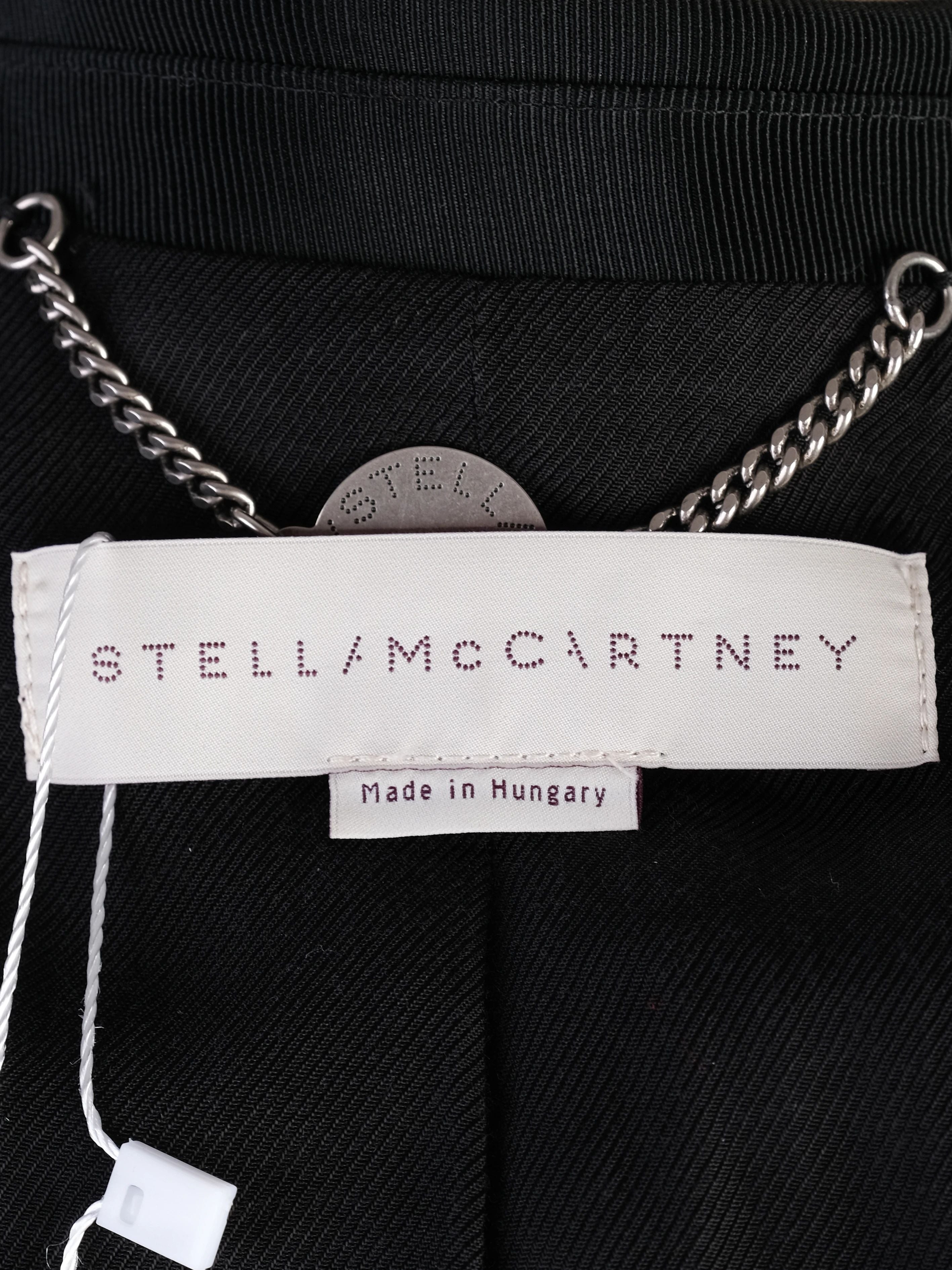 Excellent Stella McCartney Black Blazer Wool Snake Print Lapels