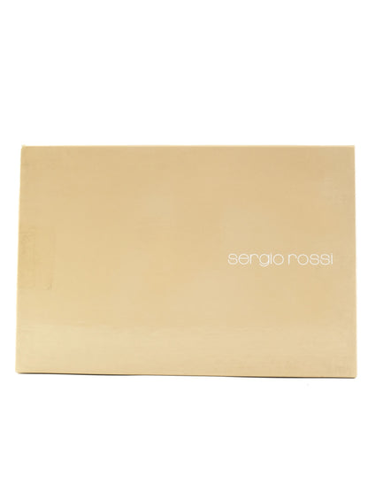 NEW Sergio Rossi Black Leather High-Heeled Shoes Size 38