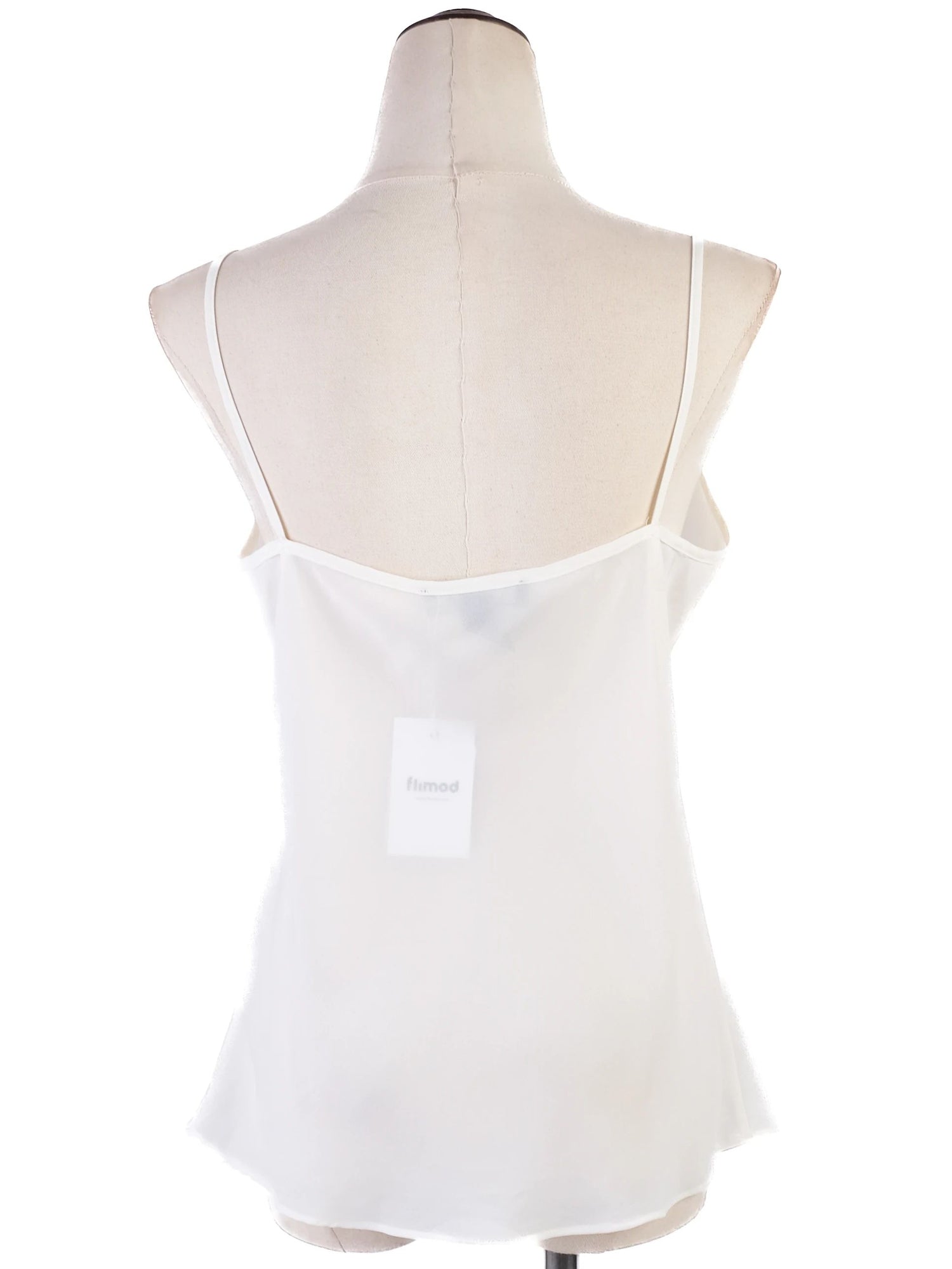 Excellent Ralph Lauren White Sleeveless Top Size M 100% Polyester