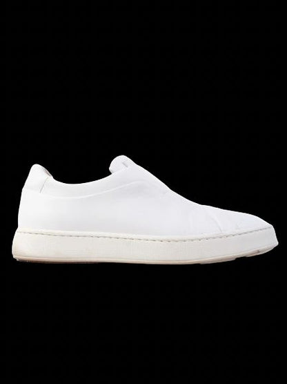 Excellent Santoni White Leather Slip-On Sneakers Size 39 Women
