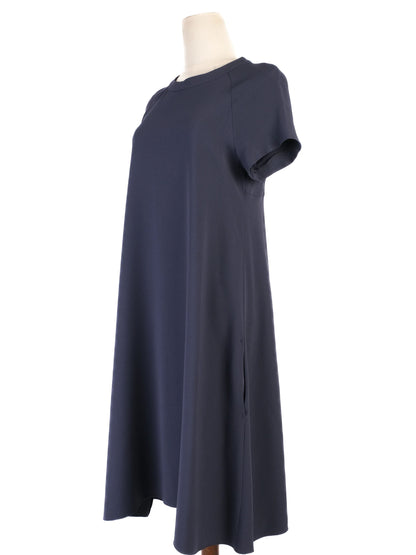 Max Mara Blue Viscose A-Line Dress Size L Excellent Condition