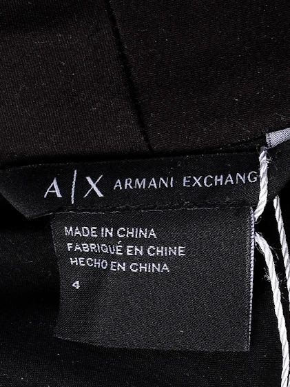NEW Armani Exchange Black Jumpsuit Women Viscose High Collar Size