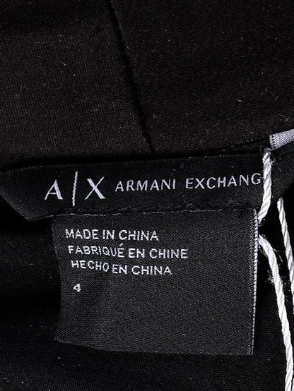 NEW Armani Exchange Black Jumpsuit Women Viscose High Collar Size