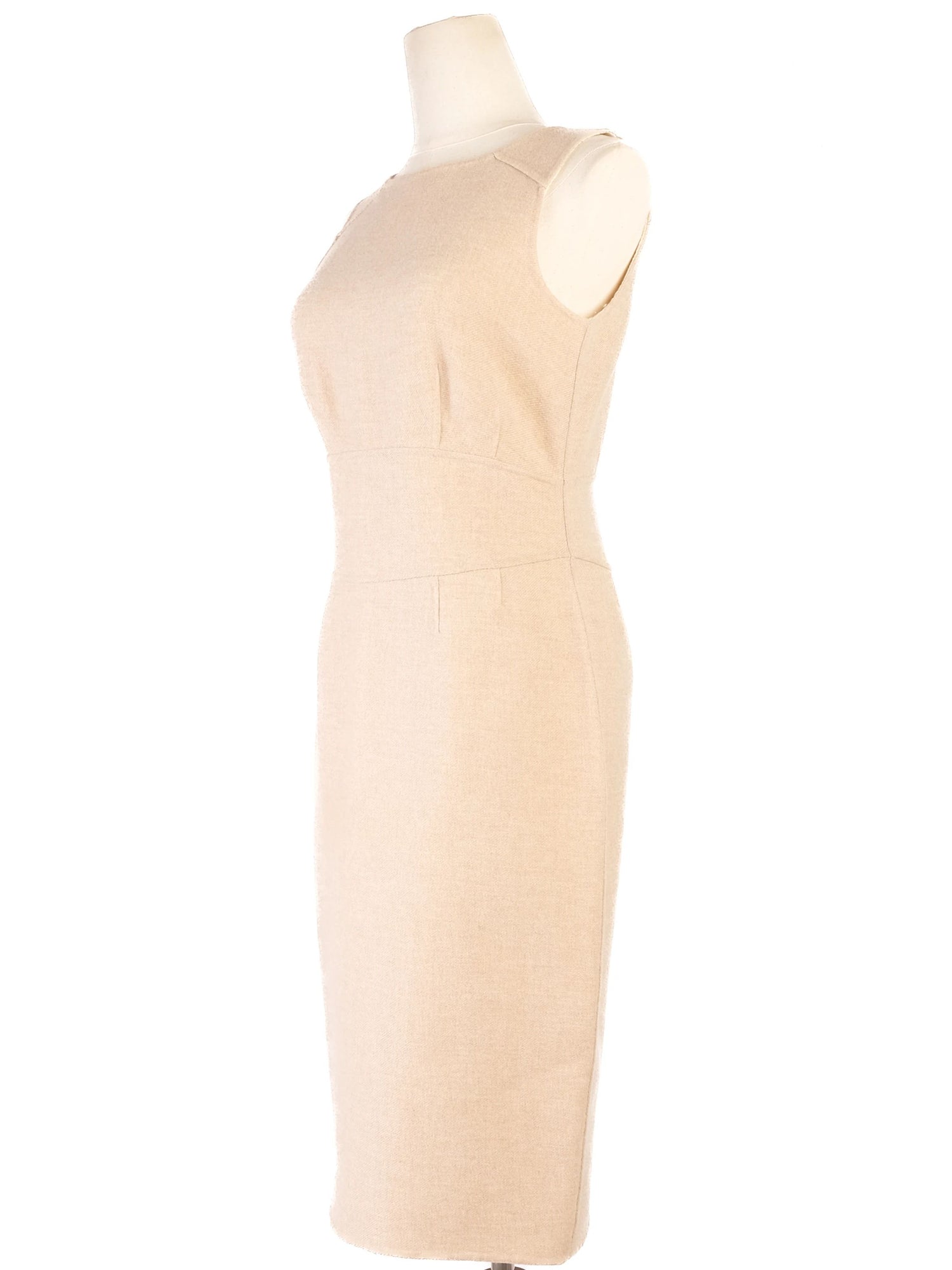 Excellent Carolina Herrera Orange Wool Sheath Dress Size S