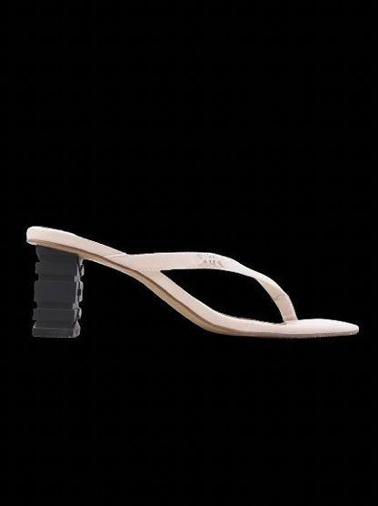 Excellent Kendall+Kylie White Leather Heeled Sandals with Geometric Block Heel