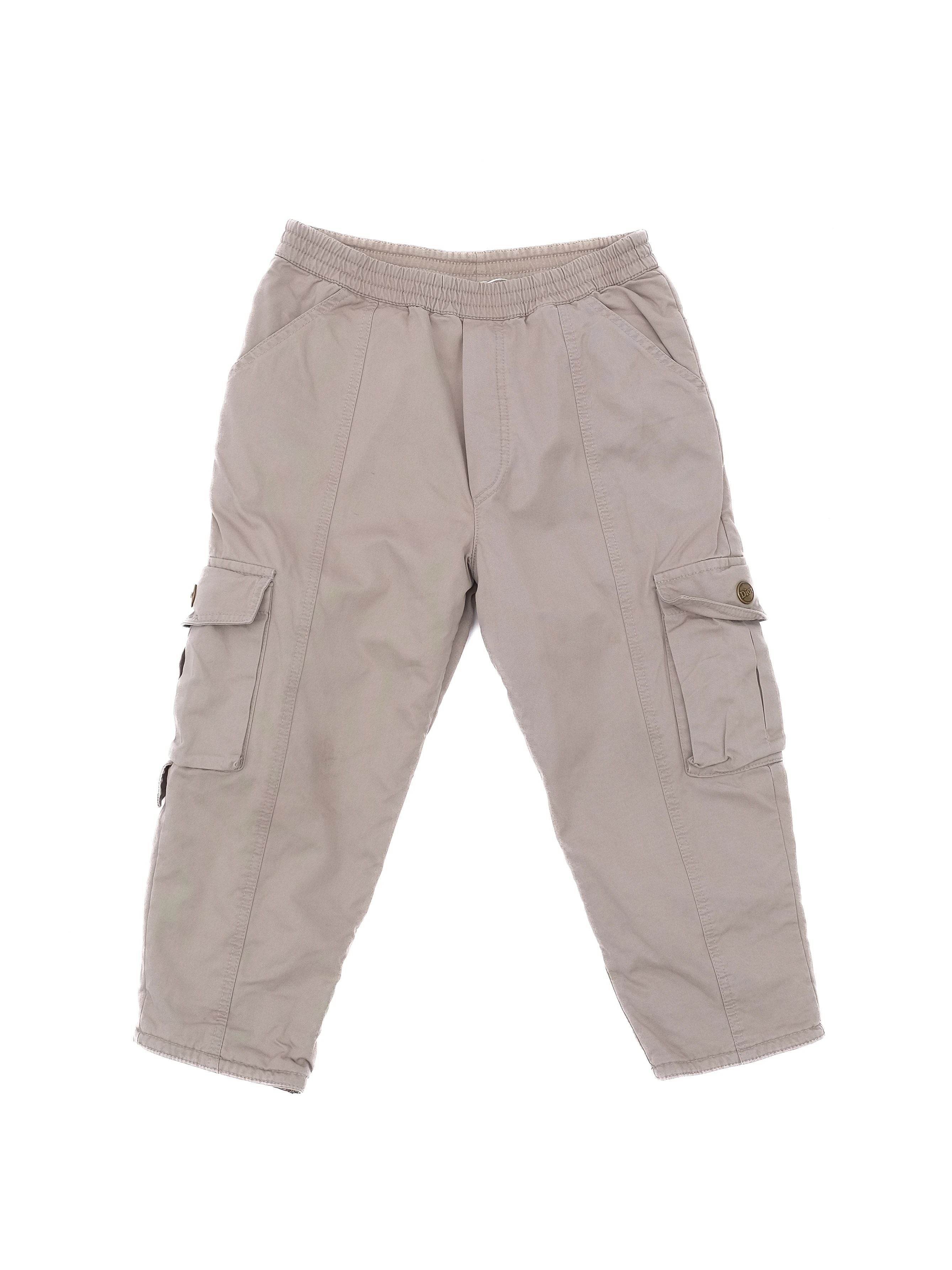 Excellent Dior Gray Cotton Cargo Pants Size 2 for Kids