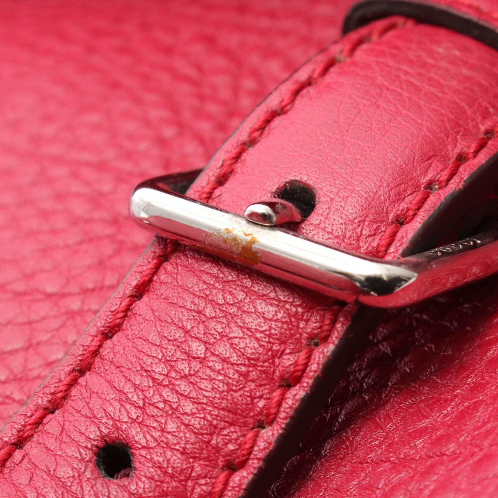 Gucci Bamboo Backpack Backpack Red Leather 370833