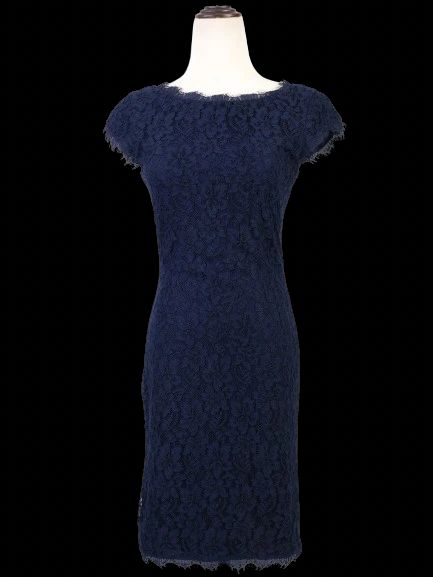 Excellent Diane von Furstenberg Purple Lace Dress Size XS
