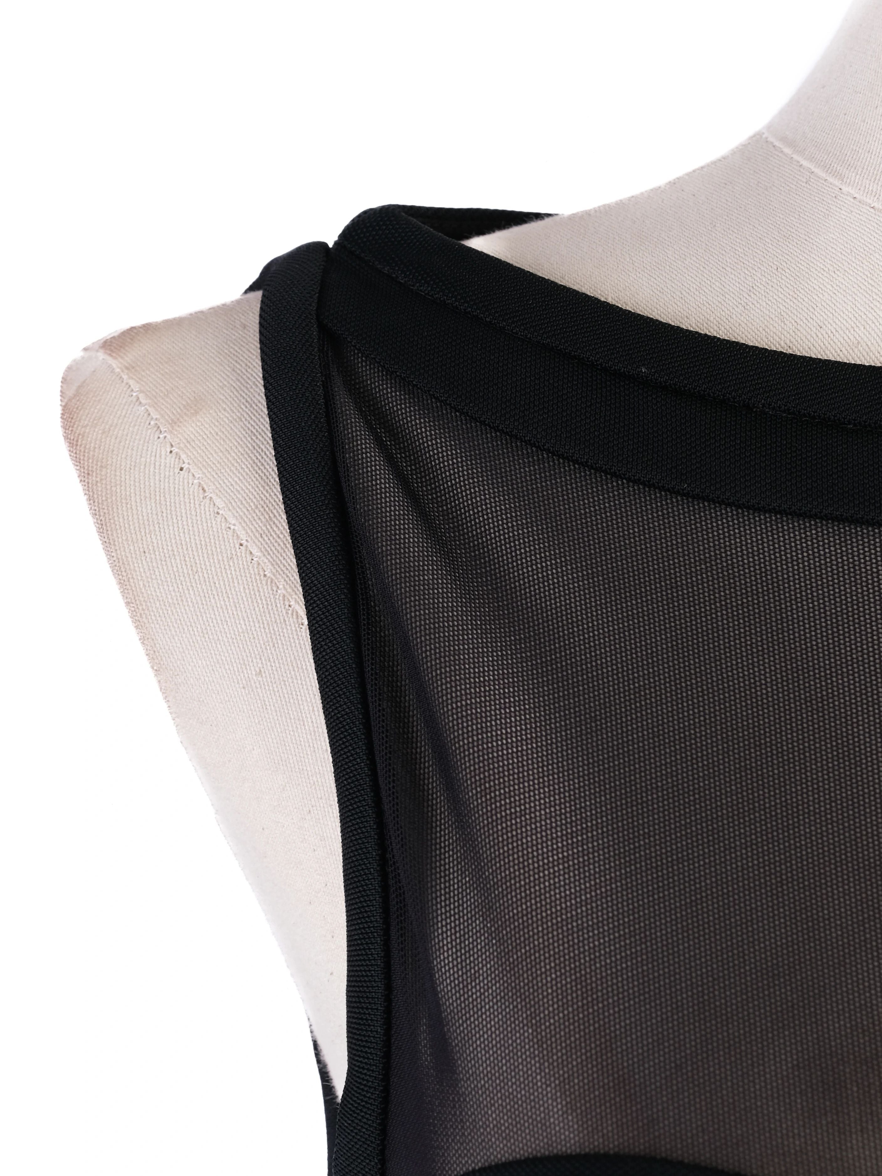 Excellent Karen Millen Black Viscose Dress Size M with Peplum Detail