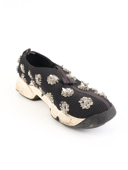 Dior Black Fabric Sneaker with Decorative Elements Size 36